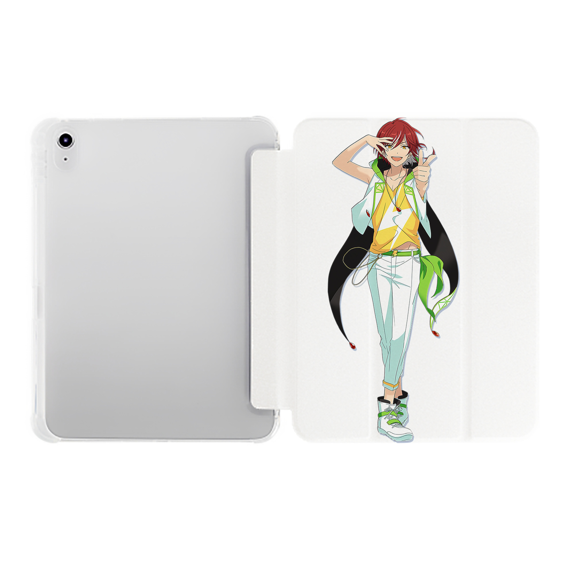 （画像用） あんさんぶるスターズ! Ensemble Stars IPad ケース ペン収納付き 三つ折りスタンド PUレザー×シリコン 対応機種9.5/10.5/10.9インチ
